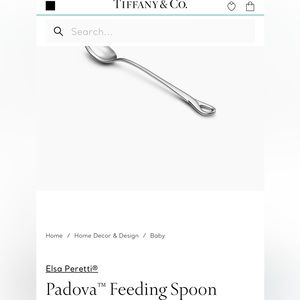 Padova Feeding Spoon Tiffany&Co. brand new, with original boxes ribbons, receipt